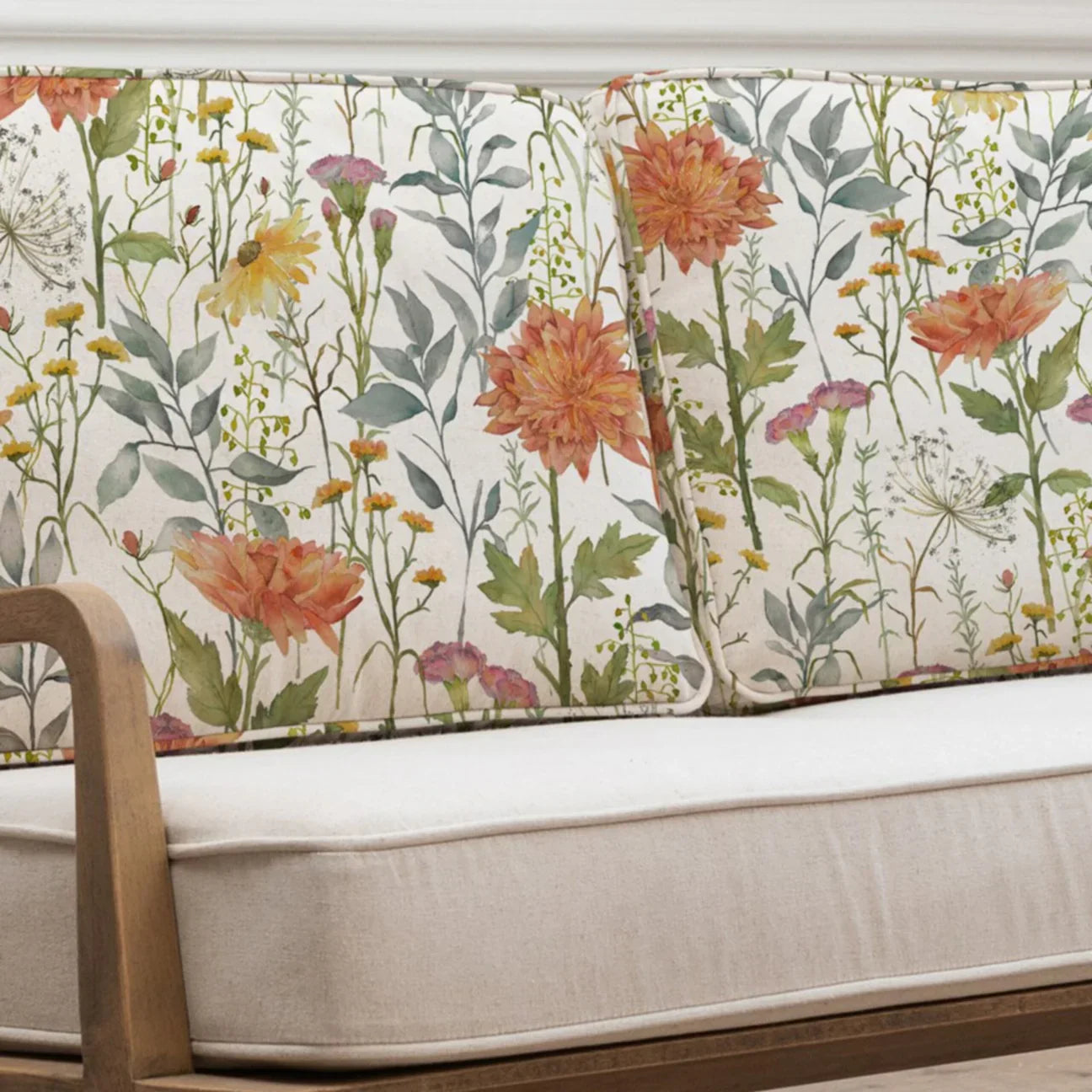 Voyage Maison (Riva Home) Voyage Maison Furniture Delamere Idris 2 Seater Chair Cover Linen Idris 2 Seater Chair Cover by Voyage Maison