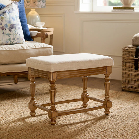 Voyage Maison (Riva Home) Voyage Maison Furniture ELOISE WOODEN FOOTSTOOL OAK | by Voyage Maison