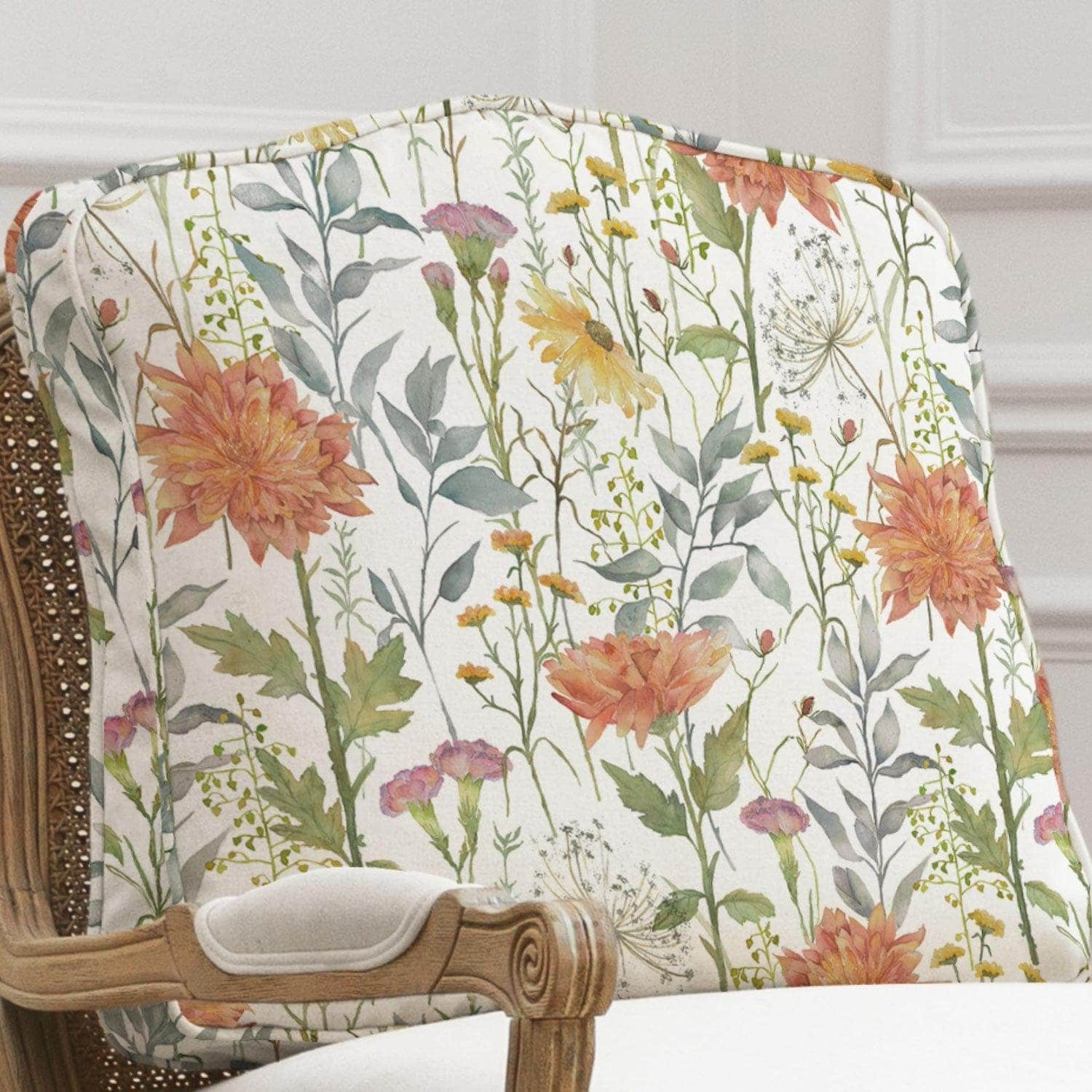 Voyage Maison (Riva Home) Voyage Maison Furniture Florence (Louis style) Chair in Delamere Linen (Frame colour Natural) by Voyage Maison