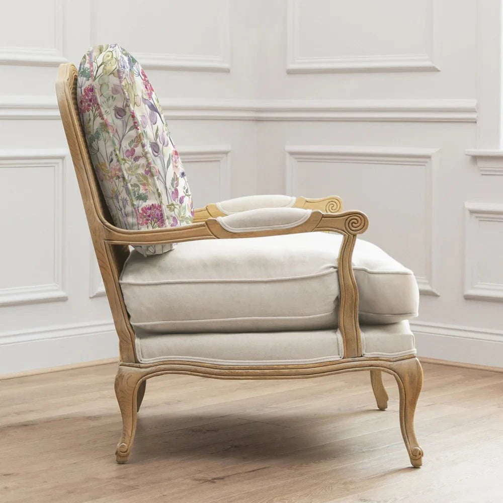 Voyage Maison (Riva Home) Voyage Maison Furniture Hedgerow Printed Florence Chair Oak/Lotus by Voyage Maison