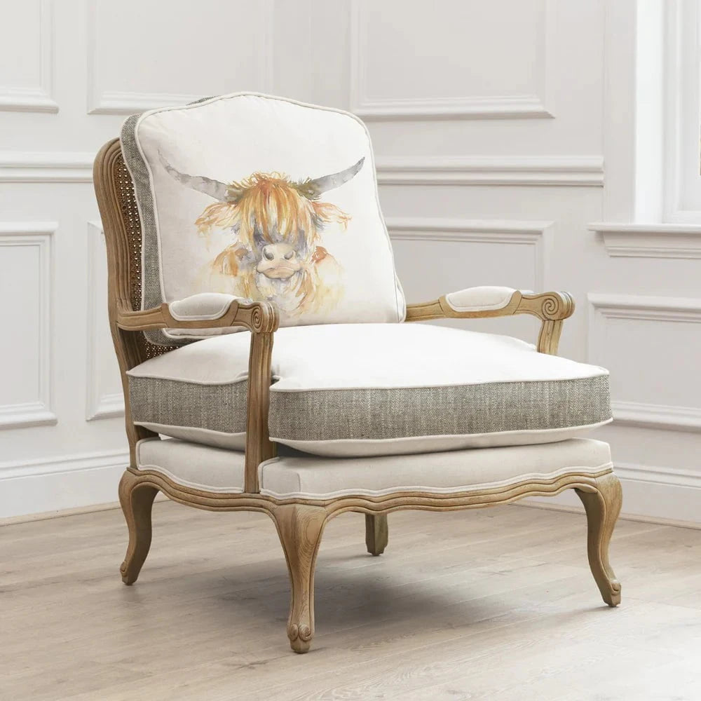 Voyage Maison (Riva Home) Voyage Maison Furniture Highland Coo Florence Oak Chair by Voyage Maison