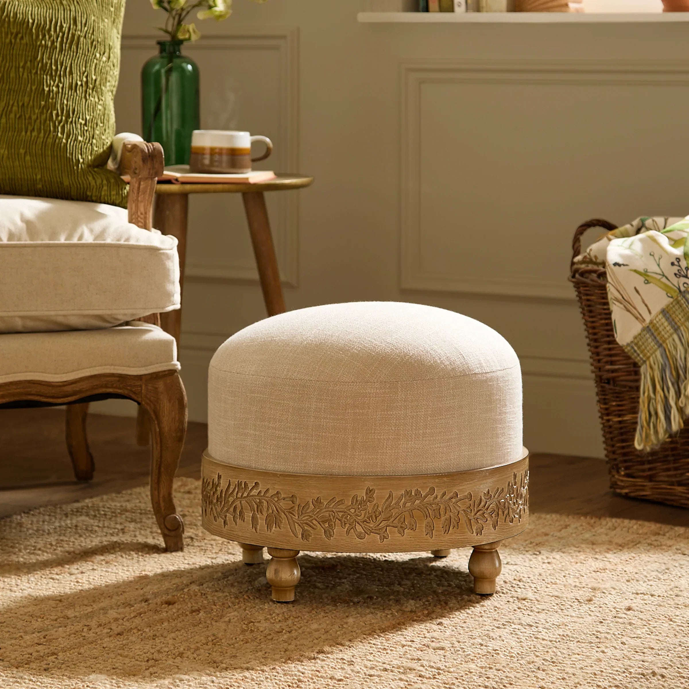 Voyage Maison (Riva Home) Voyage Maison Furniture Mabel Wooden Footstool – Oak by Voyage Maison