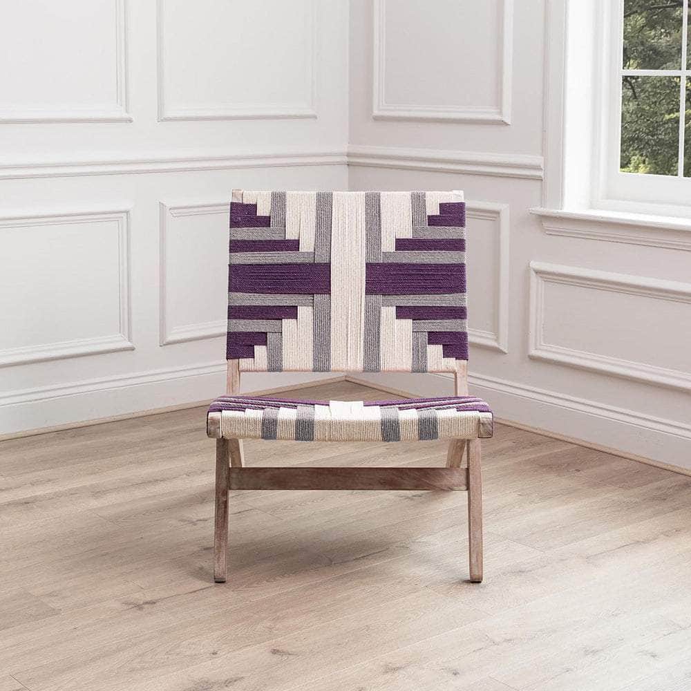 Voyage Maison (Riva Home) Voyage Maison Furniture MANALI MANGO WOOD CHAIR Plum by Voyage Maison