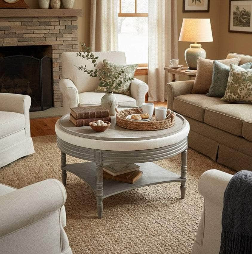 Voyage Maison (Riva Home) Voyage Maison Furniture MAURICE OTTOMAN TABLE – STONE by Voyage Maison