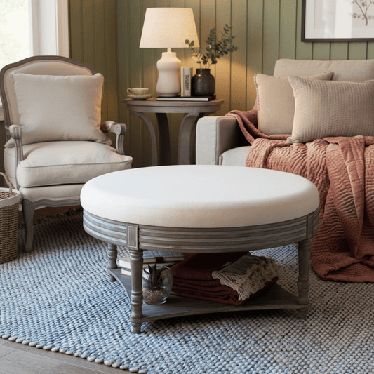 Voyage Maison (Riva Home) Voyage Maison Furniture MAURICE OTTOMAN TABLE – STONE by Voyage Maison