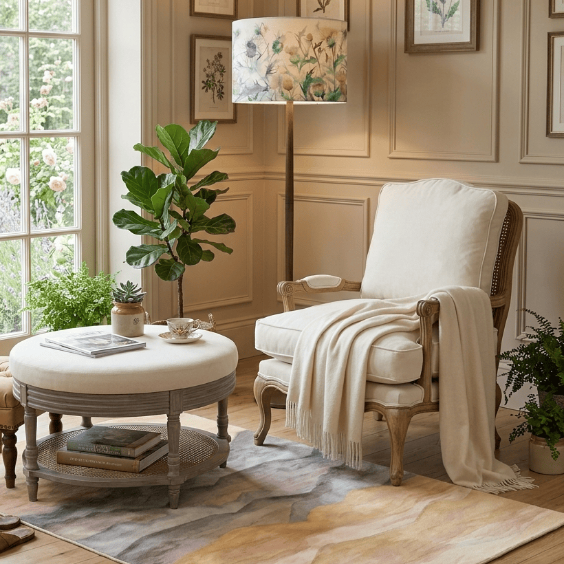 Voyage Maison (Riva Home) Voyage Maison Furniture MAURICE STORAGE OTTOMAN IN LINEN by Voyage Maison