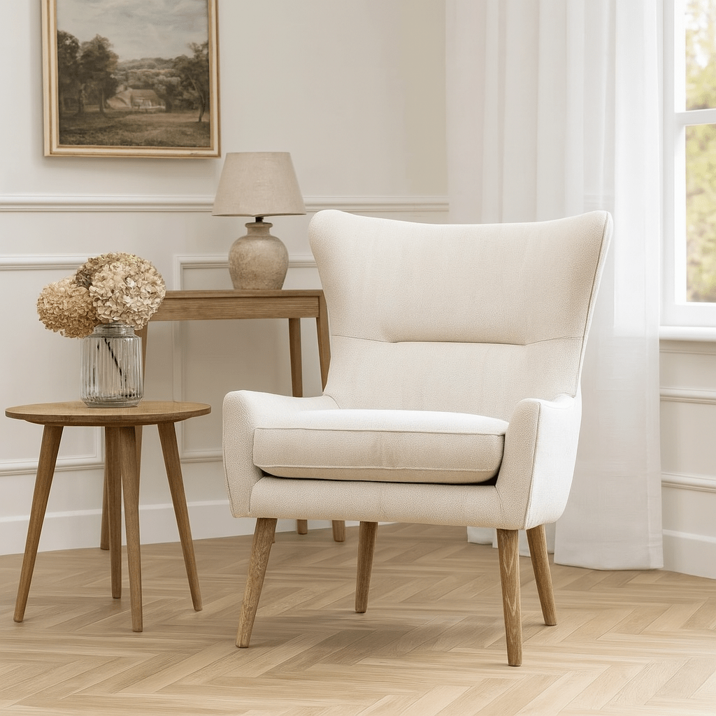 Voyage Maison (Riva Home) Voyage Maison Furniture Oswald Textured Woven Chair – Linen By Voyage Maison
