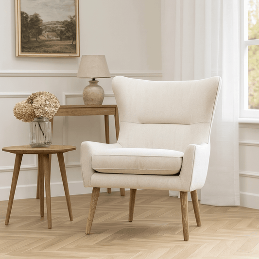 Voyage Maison (Riva Home) Voyage Maison Furniture Oswald Textured Woven Chair – Linen By Voyage Maison