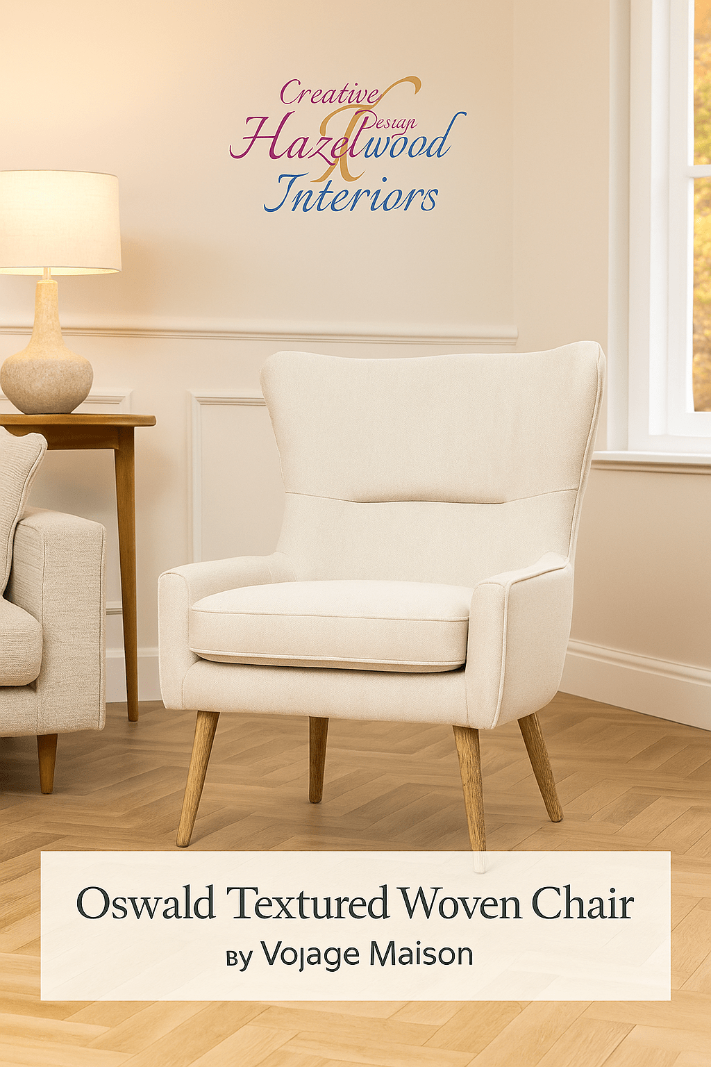 Voyage Maison (Riva Home) Voyage Maison Furniture Oswald Textured Woven Chair – Linen By Voyage Maison