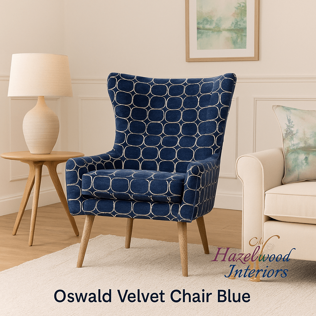 Voyage Maison (Riva Home) Voyage Maison Furniture Oswald Velvet Chair – Blue by Voyage Maison
