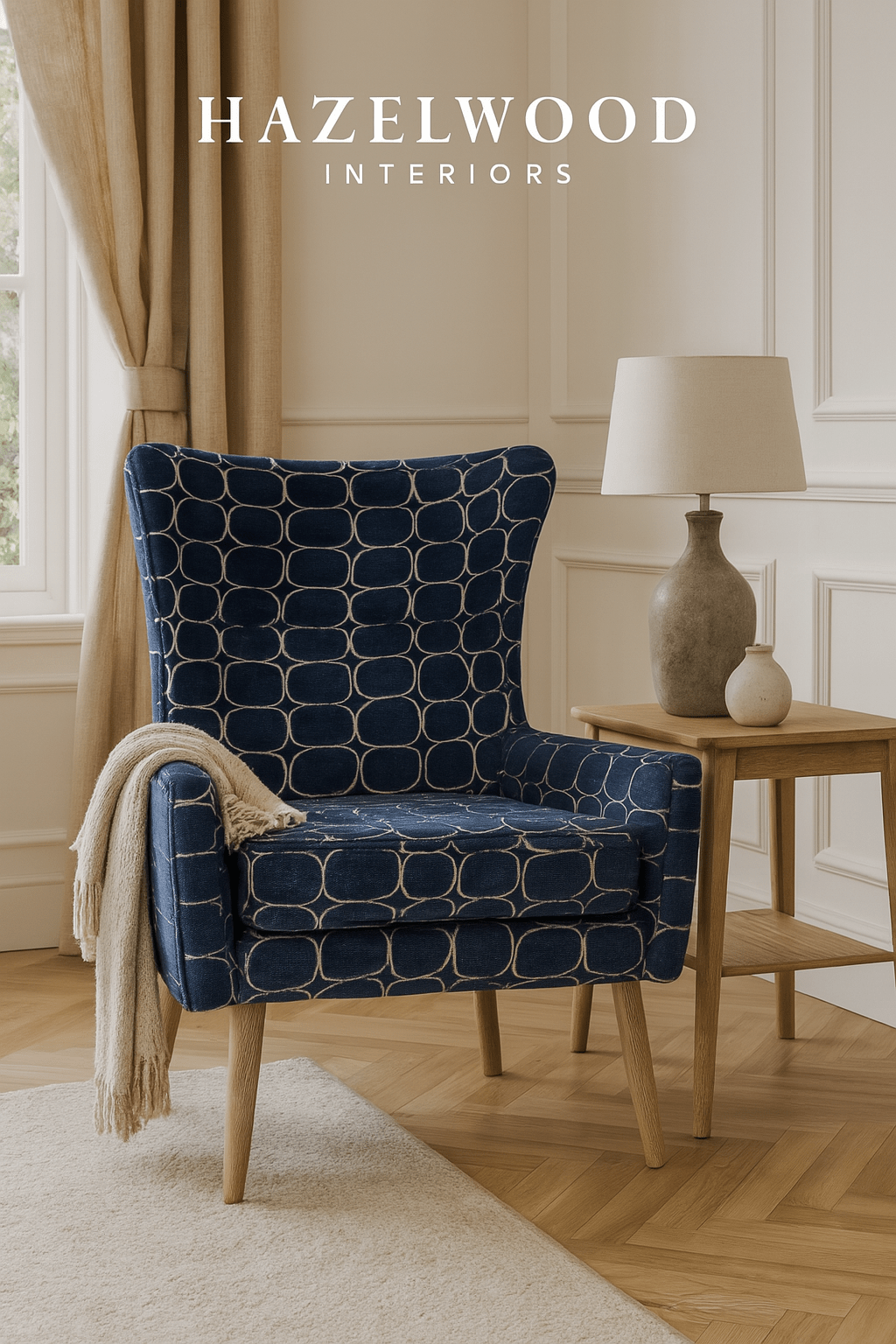 Voyage Maison (Riva Home) Voyage Maison Furniture Oswald Velvet Chair – Blue by Voyage Maison