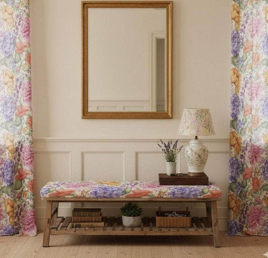 Voyage Maison (Riva Home) Voyage Maison Furniture Rupert Bench | Idalia Fuchsia Linen by Voyage Maison