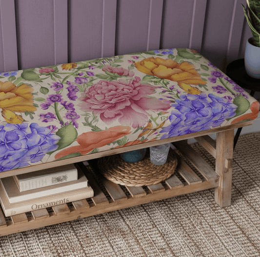 Voyage Maison (Riva Home) Voyage Maison Furniture RUPERT BENCH IDALIA FUCHSIA LINEN by Voyage Maison