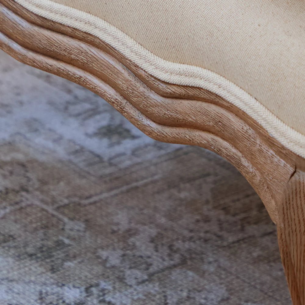 Voyage Maison (Riva Home) Voyage Maison Furniture Voyage Maison Florence Footstool Oak Frame (in Natural Oak or Stone colour)