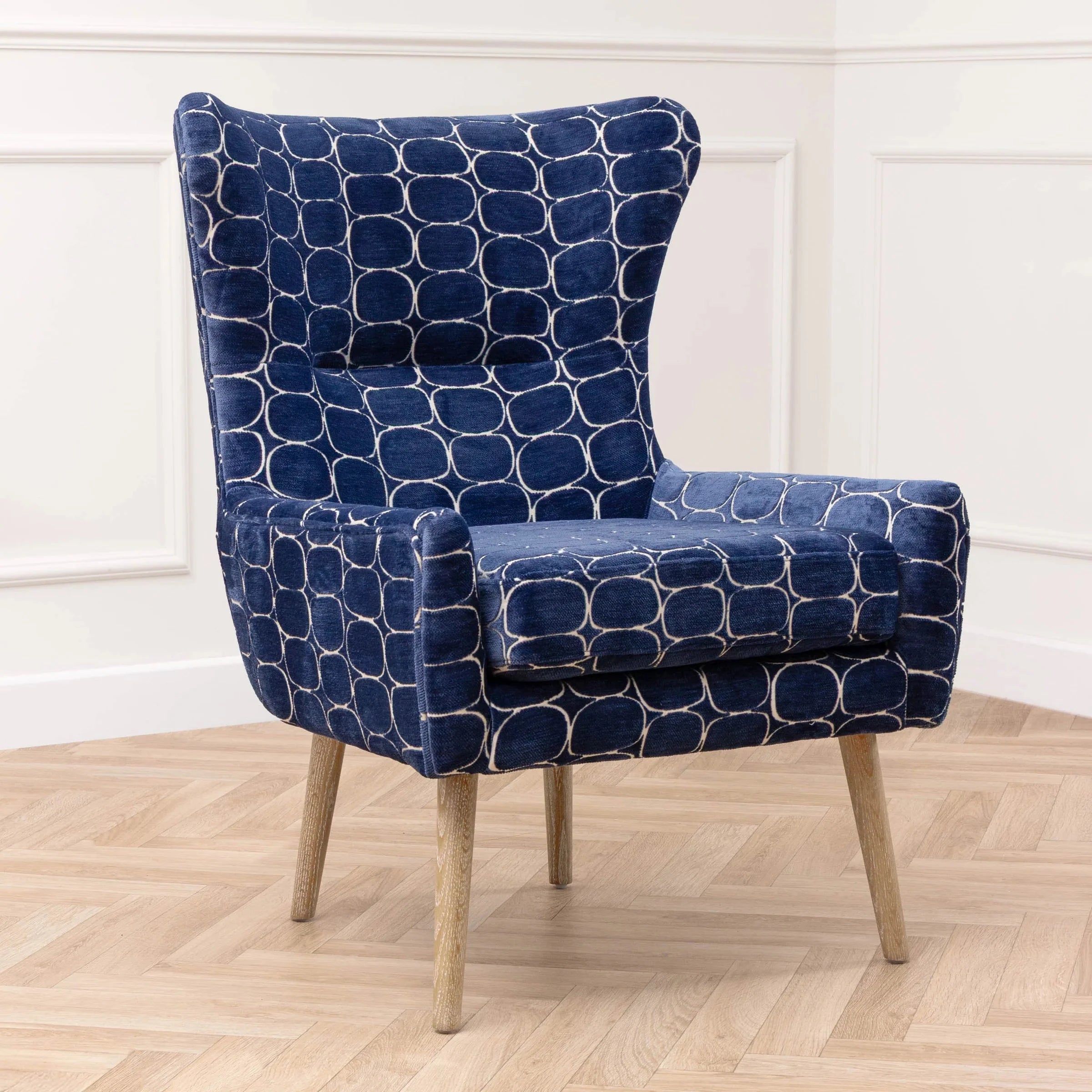 Voyage Maison (Riva Home) Voyage Maison Furniture Voyage Maison Oswald Velvet Chair Blue