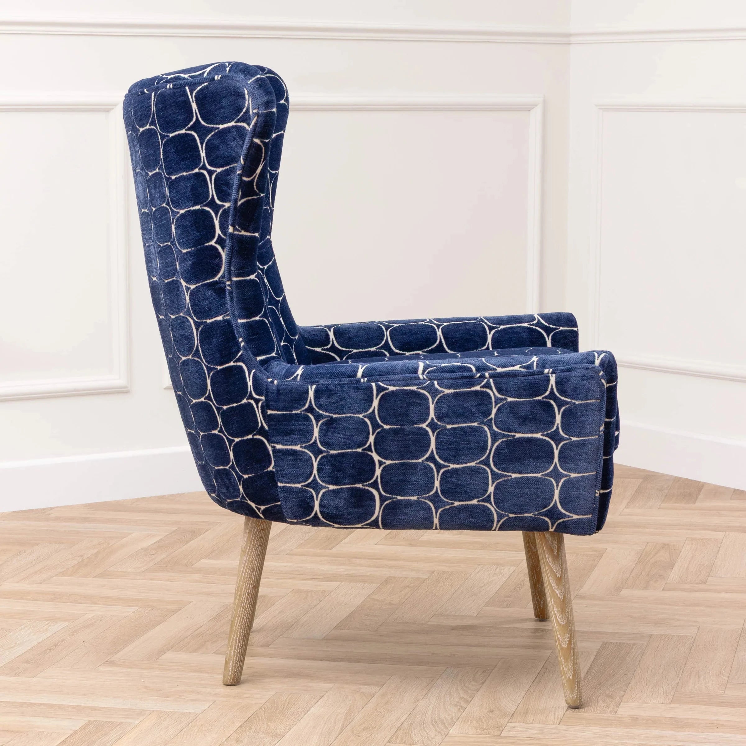 Voyage Maison (Riva Home) Voyage Maison Furniture Voyage Maison Oswald Velvet Chair Blue