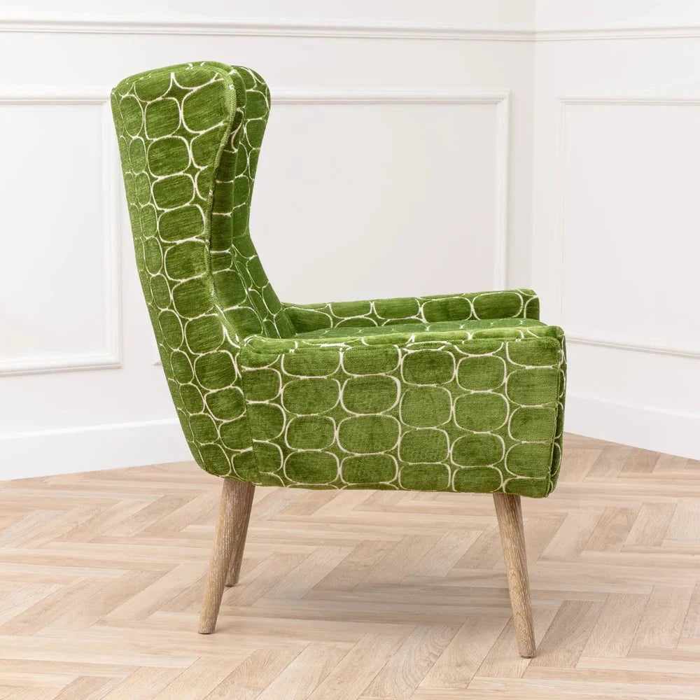 Voyage Maison (Riva Home) Voyage Maison Furniture Voyage Maison Oswald Velvet Chair Green