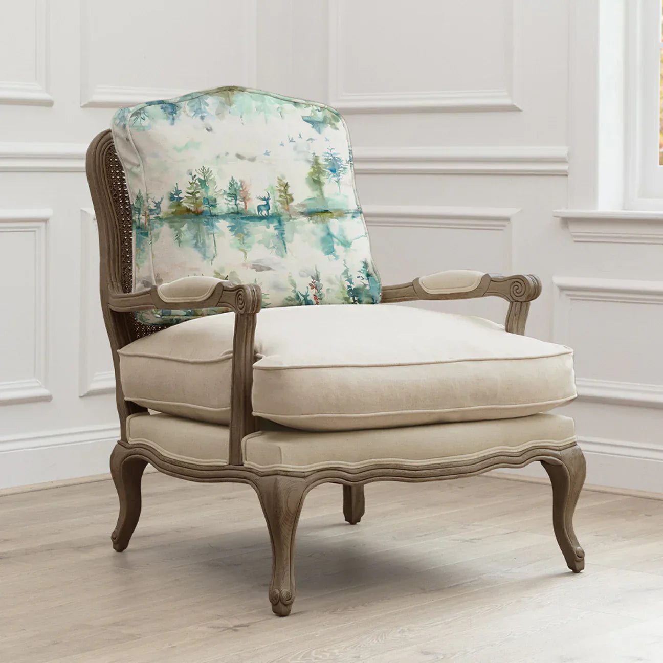 Voyage Maison (Riva Home) Voyage Maison Furniture Wilderness Florence Chair Cover Topaz FLORENCE CHAIR STONE COLOUR FRAME & BESPOKE COVER BUNDLE by Voyage Maison