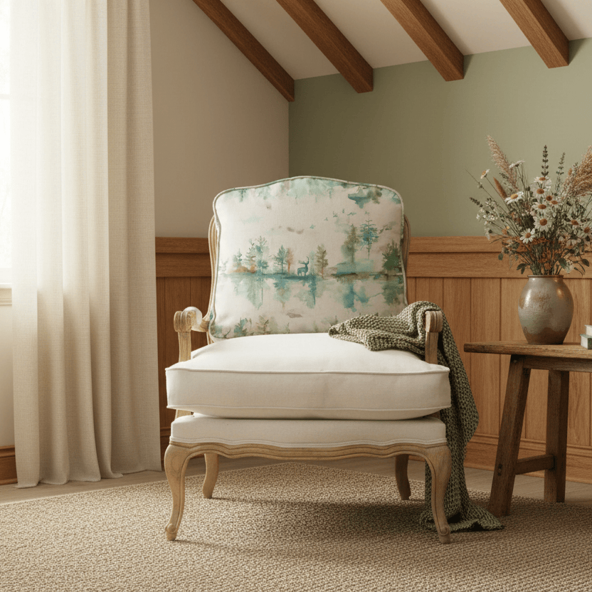 Voyage Maison (Riva Home) Voyage Maison Furniture WILDERNESS PRINTED FLORENCE CHAIR – OAK TOPAZ by Voyage Maison