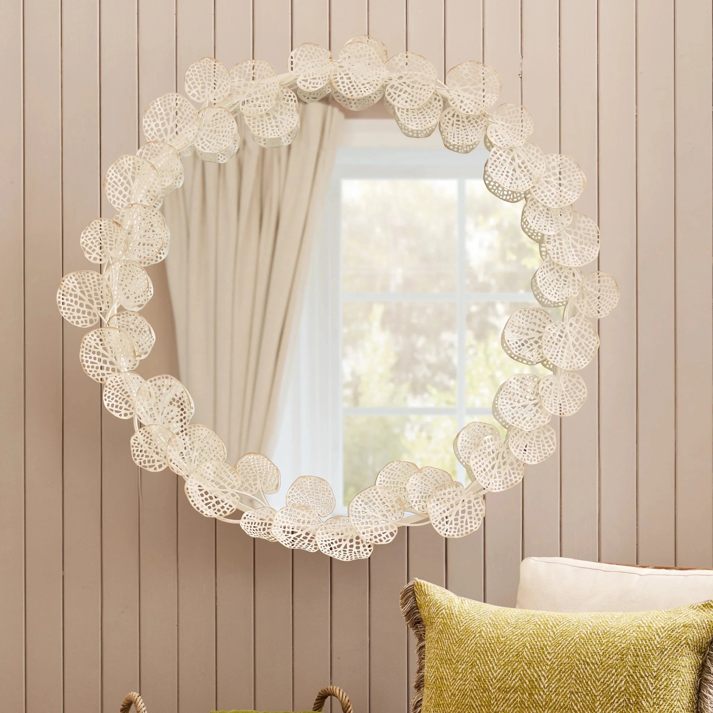 Voyage Maison (Riva Home) Voyage Maison Hand Crafted Mirror GAIA MIRROR ANTIQUE WHITE GOLD by Voyage Maison