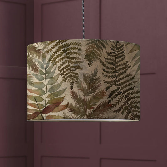 Voyage Maison (Riva Home) Voyage Maison Hand Rolled Shade ELOWEN EVA PRINTED LAMP SHADE |LINEN|MULBERRY| by Voyage Maison