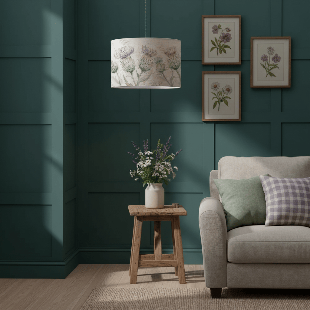 Voyage Maison (Riva Home) Voyage Maison Hand Rolled Shade Voyage Maison Thistle Glen Eva Lamp Shade Linen