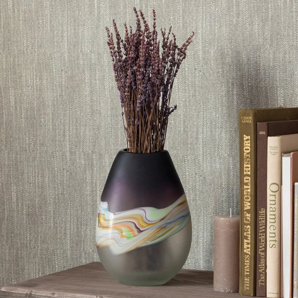 Voyage Maison (Riva Home) Voyage Maison Handmade Designer Art LUCIUS FROSTED HAND-BLOWN VASE – AMETHYST by Voyage Maison