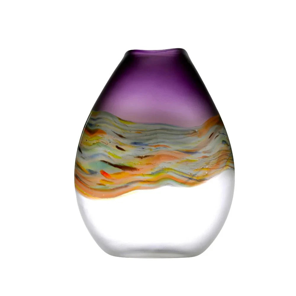 Voyage Maison (Riva Home) Voyage Maison Handmade Designer Art LUCIUS FROSTED HAND-BLOWN VASE – AMETHYST by Voyage Maison