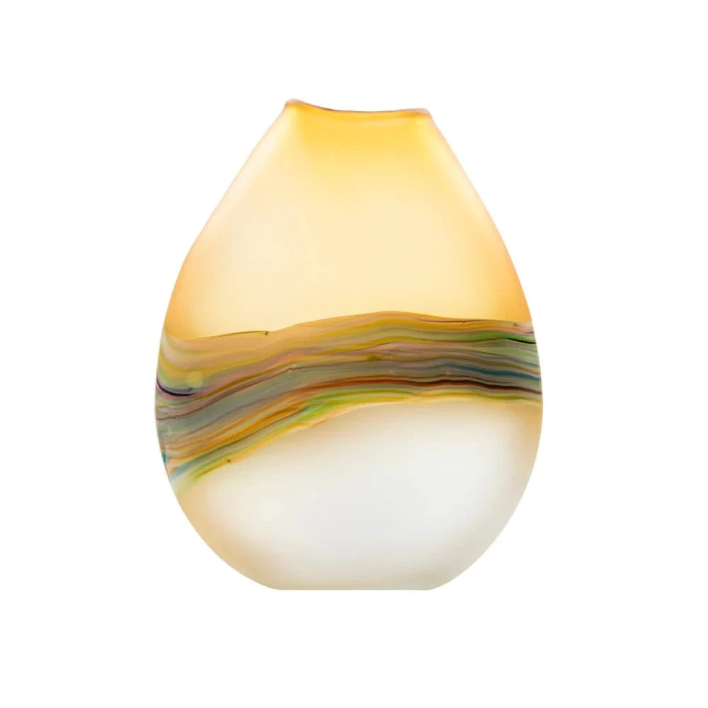 Voyage Maison (Riva Home) Voyage Maison Handmade Designer Art LUCIUS FROSTED HAND-BLOWN VASE – CITRINE by Voyage Maison