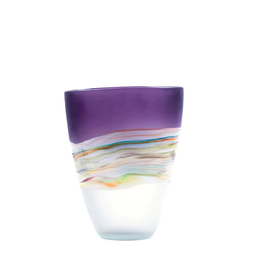 Voyage Maison (Riva Home) Voyage Maison Handmade Designer Art MARCELLUS HAND-BLOWN FROSTED VASE – AMETHYST by Voyage Maison