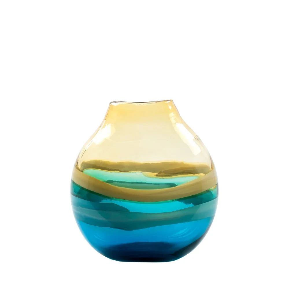 Voyage Maison (Riva Home) Voyage Maison Handmade Designer Art Voyage Maison Balin Hand-Blown Vase Aqua