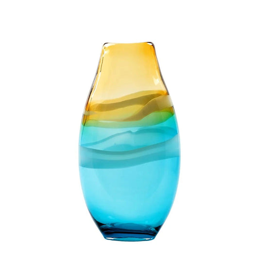 Voyage Maison (Riva Home) Voyage Maison Handmade Designer Art Voyage Maison Thorin Hand-Blown Vase Aqua