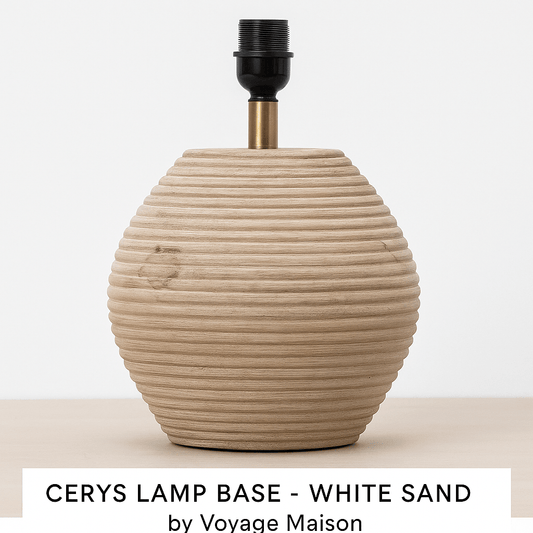 Voyage Maison (Riva Home) Voyage Maison Lamp Base CERYS TABLE LAMP BASE – WHITE SAND
by Voyage Maison