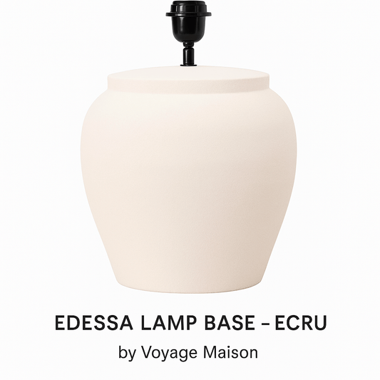 Voyage Maison (Riva Home) Voyage Maison Lamp Base EDESSA LAMP BASE – ECRU by Voyage Maison