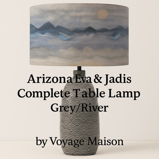 Voyage Maison (Riva Home) Voyage Maison Lamp Bundle Arizona Eva & Jadis Complete Table Lamp Grey / River by Voyage Maison