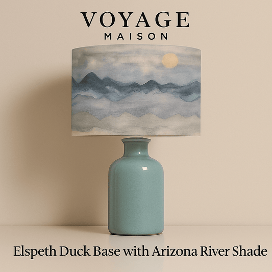 Voyage Maison (Riva Home) Voyage Maison Lamp Bundle Arizona River Shade (Ø 40 cm) + Elspeth Duck Lamp Base — Complete Table Lamp | Voyage Maison