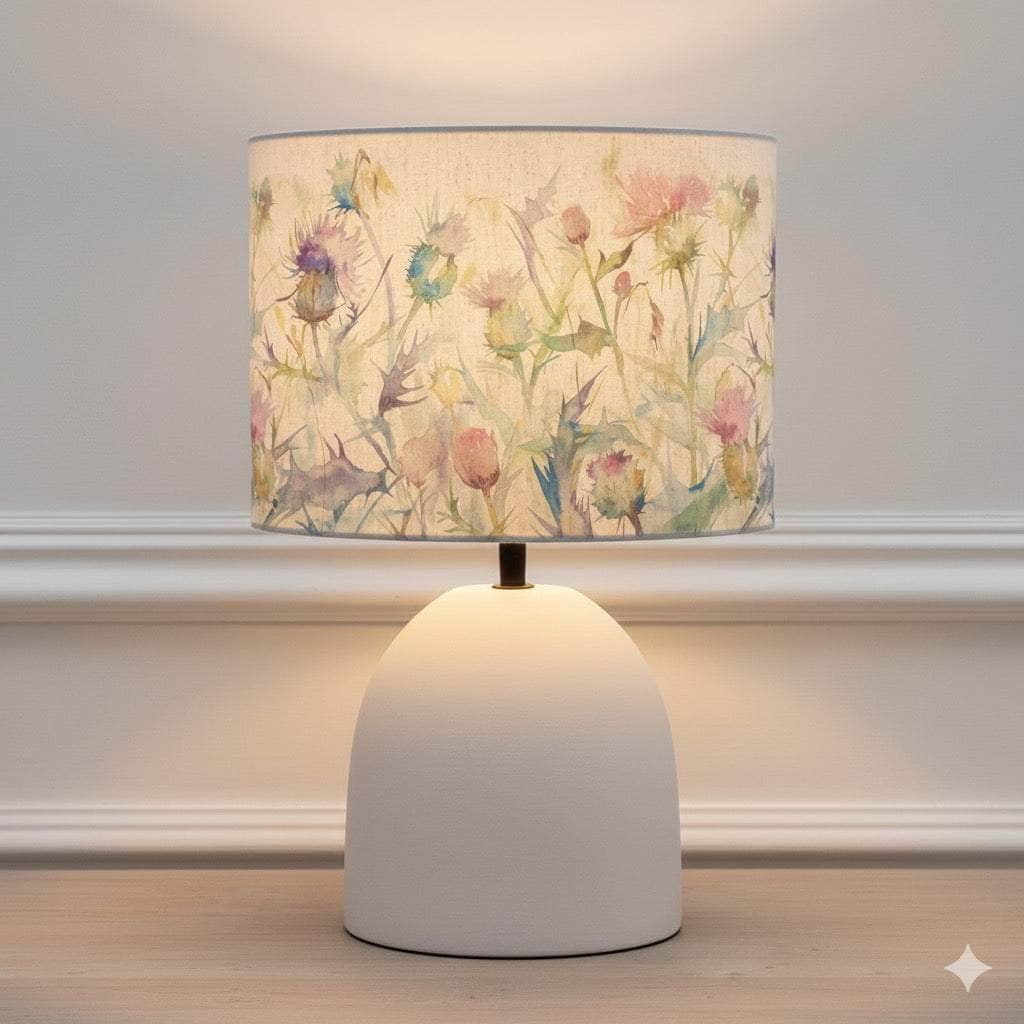 Voyage Maison (Riva Home) Voyage Maison Lamp Bundle CIRSIUM EVA HAND ROLLED SHADE & LARISSA BASE | DAMSON | ECRU | COMPLETE CERAMIC TABLE LAMP by Voyage Maison