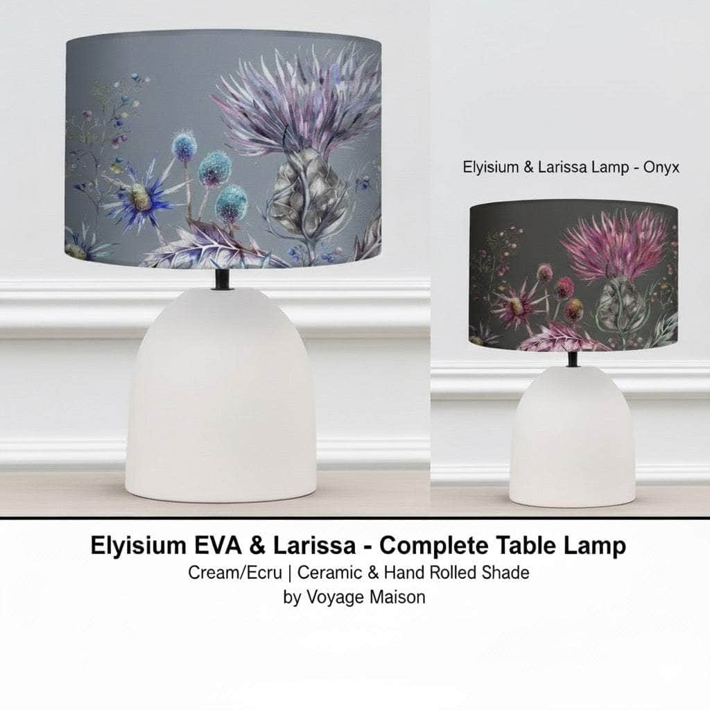 Voyage Maison (Riva Home) Voyage Maison Lamp Bundle Elysium EVA & Larissa Complete Table Lamp Cream/Ecru | Ceramic & Hand Rolled Shade by Voyage Maison