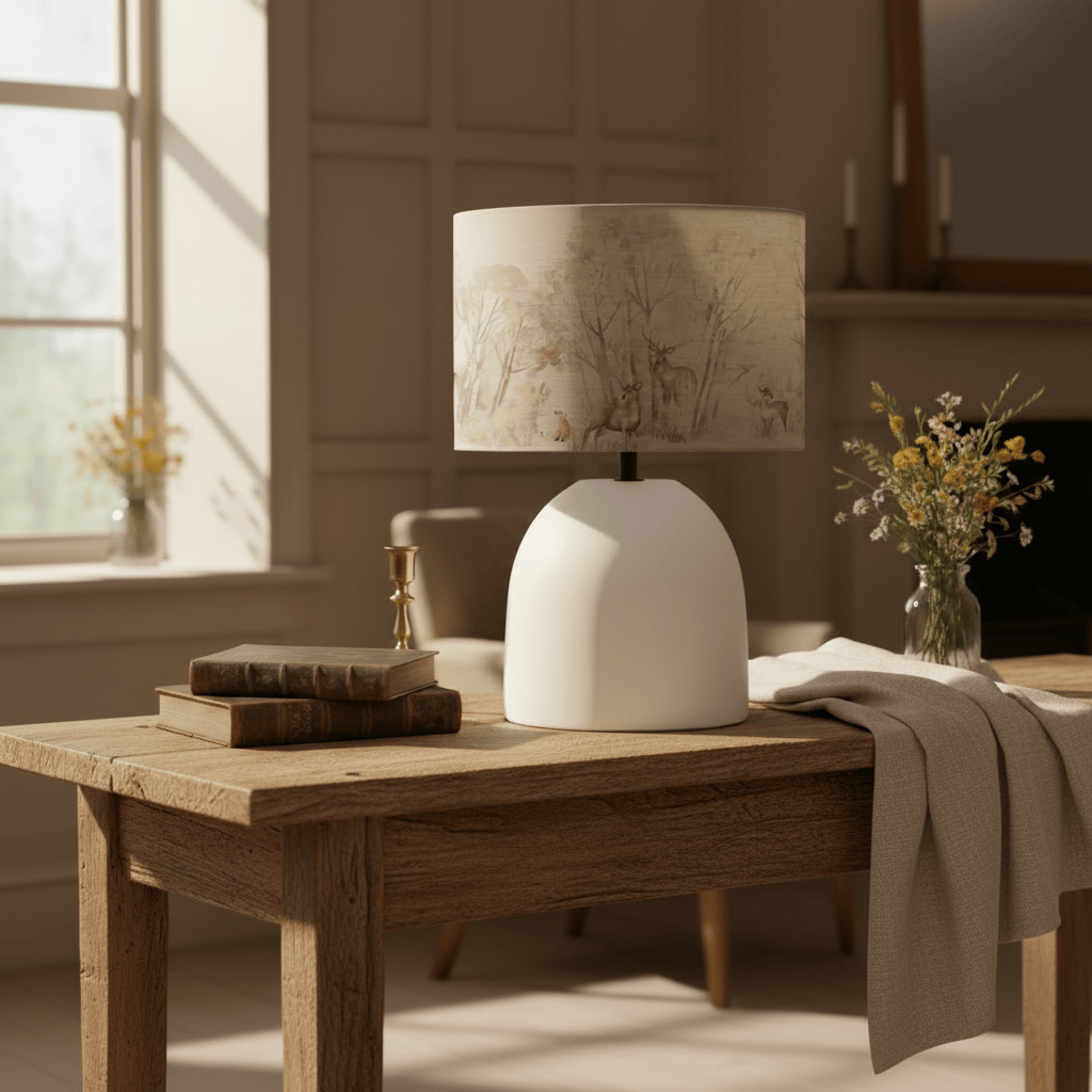 Voyage Maison (Riva Home) Voyage Maison Lamp Bundle ENCHANTED FOREST EVA LAMP SHADE & LARISSA BASE by Voyage Maison