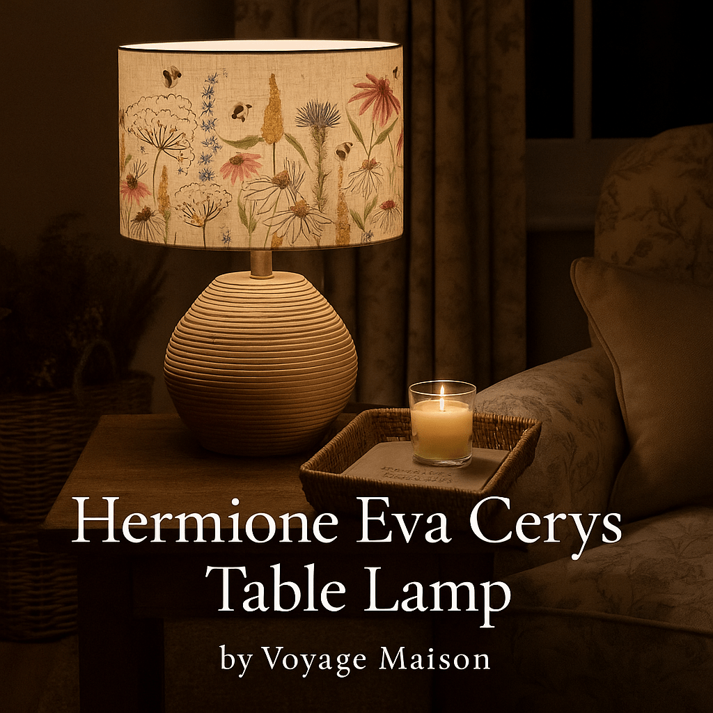 Voyage Maison (Riva Home) Voyage Maison Lamp Bundle HERMIONE EVA CERYS COMPLETE TABLE LAMP Linen | Mango Wood by Voyage Maison