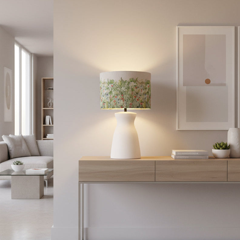 Voyage Maison (Riva Home) Voyage Maison Lamp Bundle MANGROVE EVA HAND ROLLED SHADE & ALBURY BASE | MOSS | ECRU | COMPLETE CERAMIC TABLE LAMP by Voyage Maison