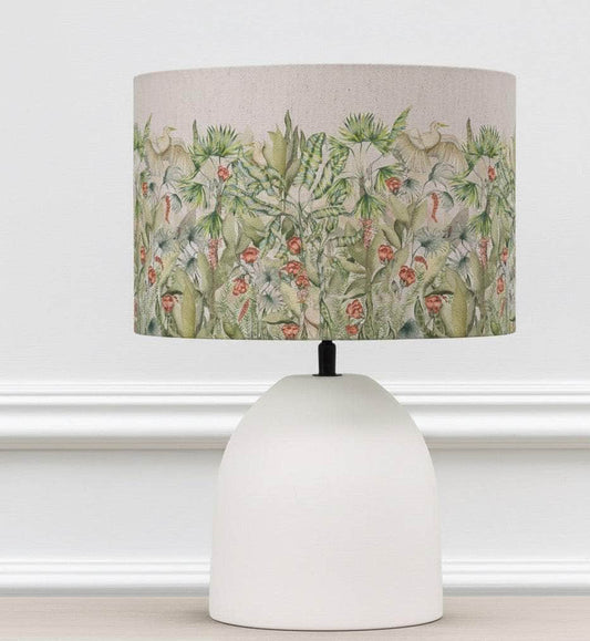 Voyage Maison (Riva Home) Voyage Maison Lamp Bundle MANGROVE EVA HAND ROLLED SHADE & LARISSA BASE | MOSS | ECRU | COMPLETE CERAMIC TABLE LAMP by Voyage Maison