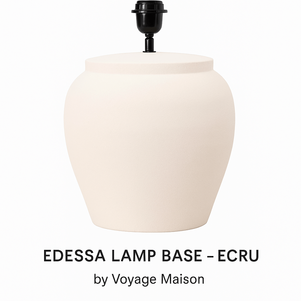 Voyage Maison (Riva Home) Voyage Maison Lamp Bundle MEDMERRY EVA & EDESSA COMPLETE TABLE LAMP – ECRU / LINEN by Voyage Maison