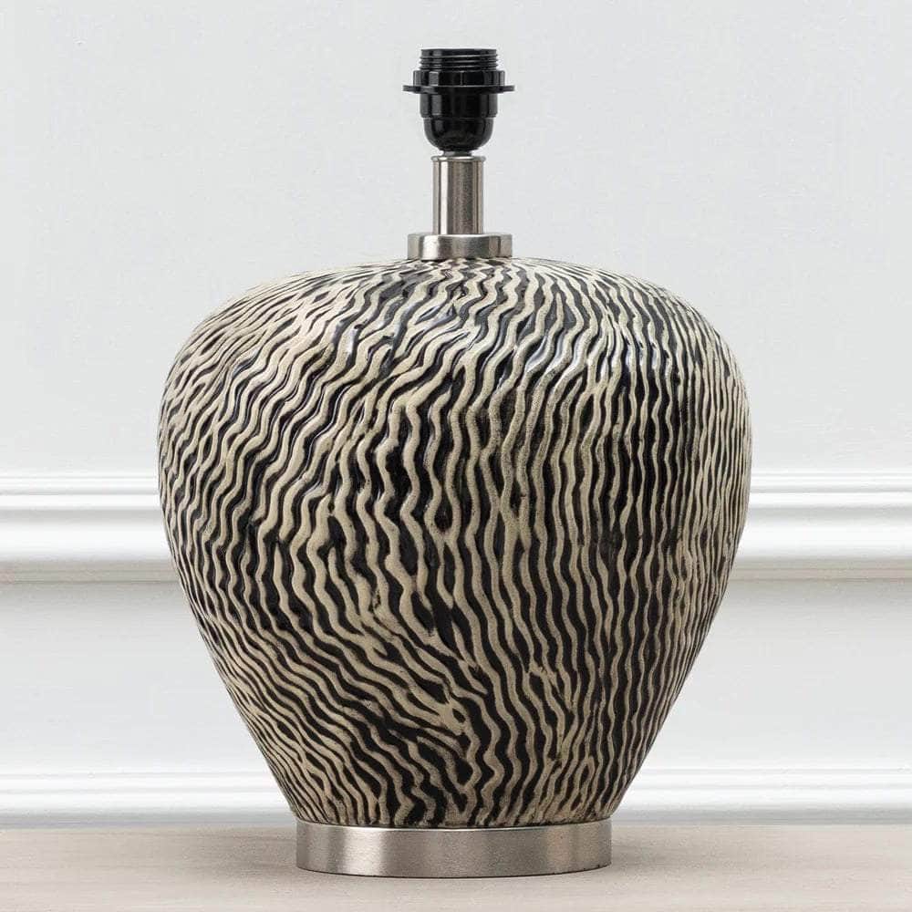 Voyage Maison (Riva Home) Voyage Maison Lamp Bundle MONET EVA HAND ROLLED SHADE & ALCINA BASE | AMBER | GREY | COMPLETE CERAMIC TABLE LAMP by Voyage Maison