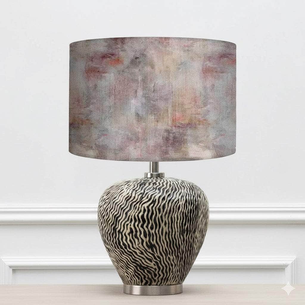Voyage Maison (Riva Home) Voyage Maison Lamp Bundle MONET EVA HAND ROLLED SHADE & ALCINA BASE | AMBER | GREY | COMPLETE CERAMIC TABLE LAMP by Voyage Maison