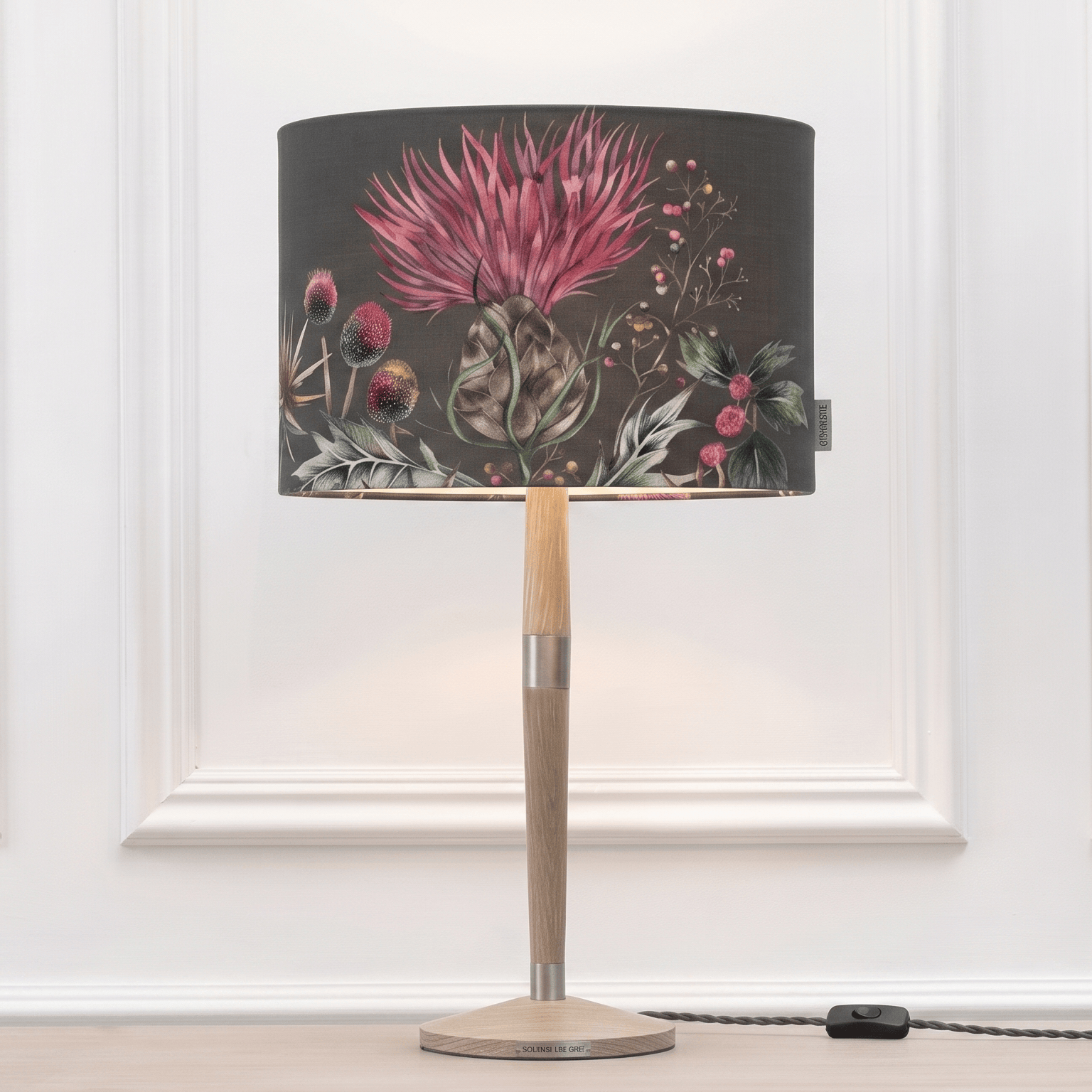 Voyage Maison (Riva Home) Voyage Maison Lamp Bundle Onyx SOLENSIS LARGE LAMP BASE GREY & ELYSIUM EVA SHADE BUNDLE by Voyage Maison