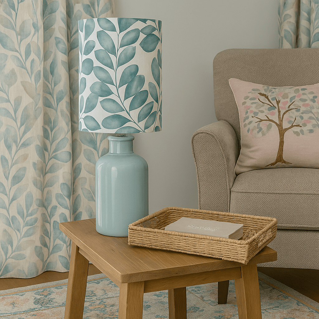 Voyage Maison (Riva Home) Voyage Maison Lamp Bundle ROWAN ANNA & ELSPETH COMPLETE TABLE LAMP Aqua / Duck Egg | Ceramic & Cotton by Voyage Maison | Additions Collection