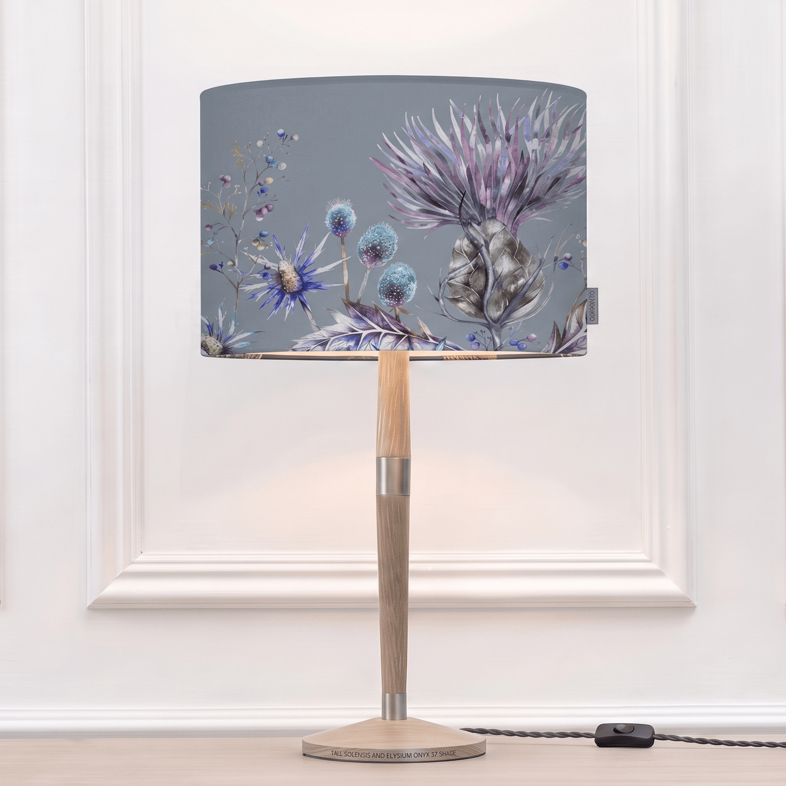 Voyage Maison (Riva Home) Voyage Maison Lamp Bundle Sapphire SOLENSIS LARGE LAMP BASE GREY & ELYSIUM EVA SHADE BUNDLE by Voyage Maison