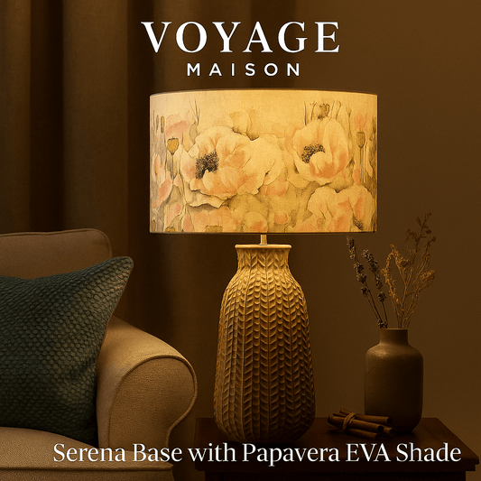 Voyage Maison (Riva Home) Voyage Maison Lamp Bundle Serena Lamp Base with Papavera Sweetpea Shade (Ø 52 cm) | Voyage Maison