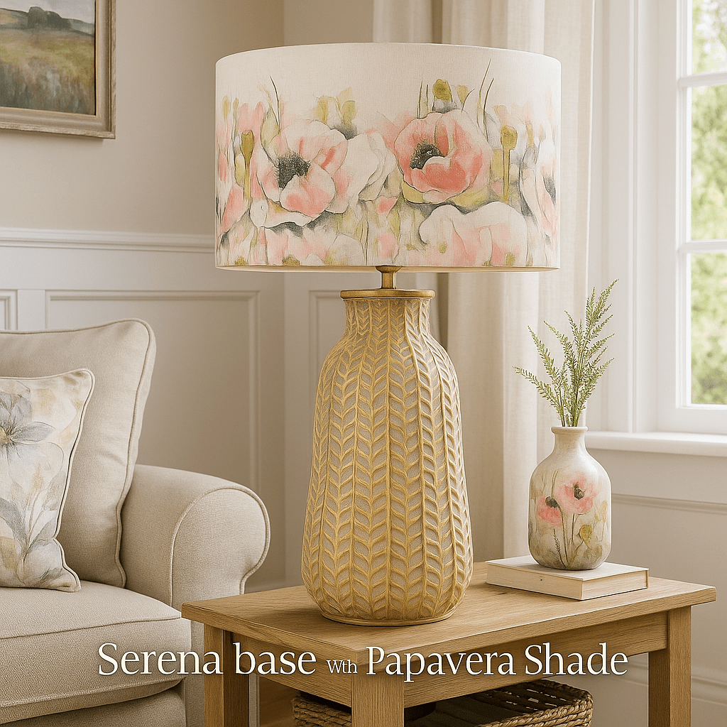 Voyage Maison (Riva Home) Voyage Maison Lamp Bundle Serena Lamp Base with Papavera Sweetpea Shade (Ø 52 cm) | Voyage Maison